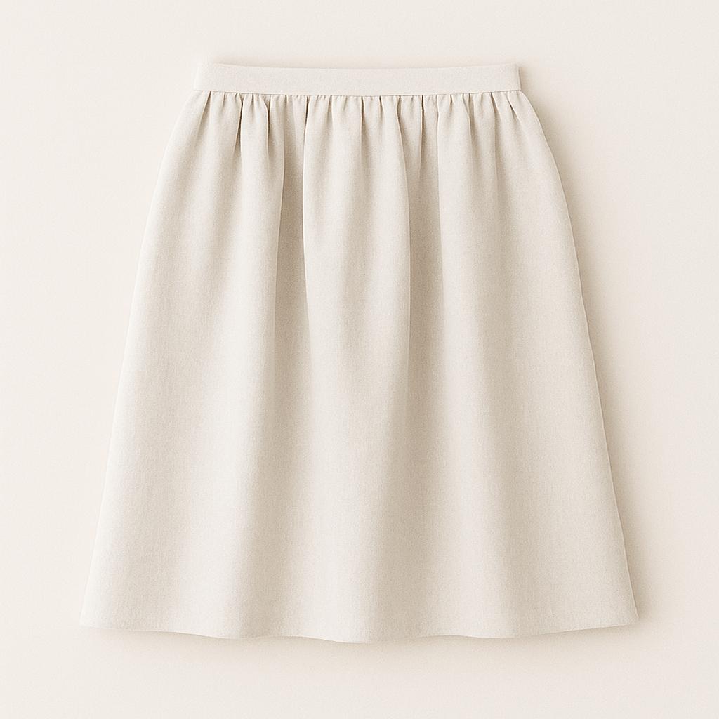 فروش اینترنتی دامن زنانه لینن چین‌دار بلند پشت کمر کش