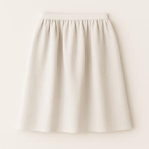 دامن زنانه لینن چین‌دار بلند پشت کمر کش