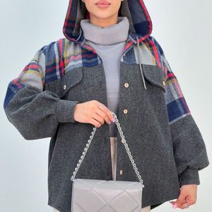 پالتو زنانه طرح ترکیبی