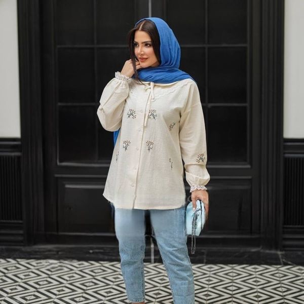 شومیز لینن اسلپ ناز