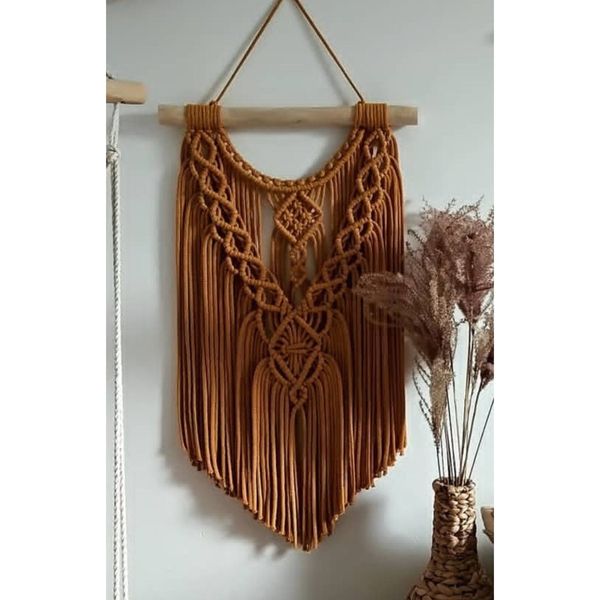 دیوارکوب اویز مکرومه بافی دکوری طرح عالیه