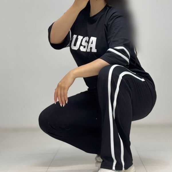 ست بلوز و شلوار طرح USA