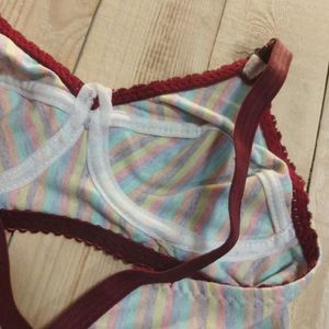 سوتین نخی دخترانه رنگین کمانی