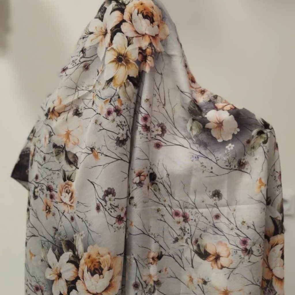 فروش اینترنتی روسری نخی گلدار