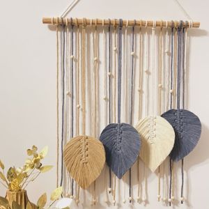 دیواراویز مکرومه برگ طرح لیانا