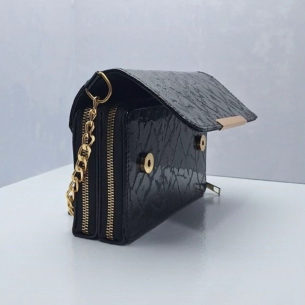 قیمت ارزان کیف مجلسی زنانه مدل شقایق طرح رعد و برقی