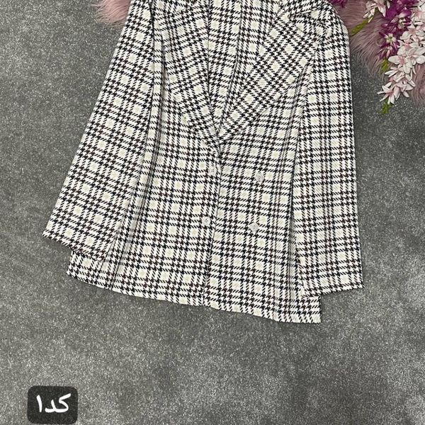 کت چهارخونه طرح یقه انگلیسی سارینا