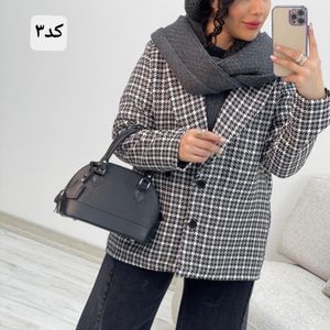 مشخصات کت چهارخونه طرح یقه انگلیسی سارینا