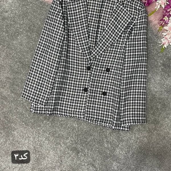 کت چهارخونه طرح یقه انگلیسی سارینا