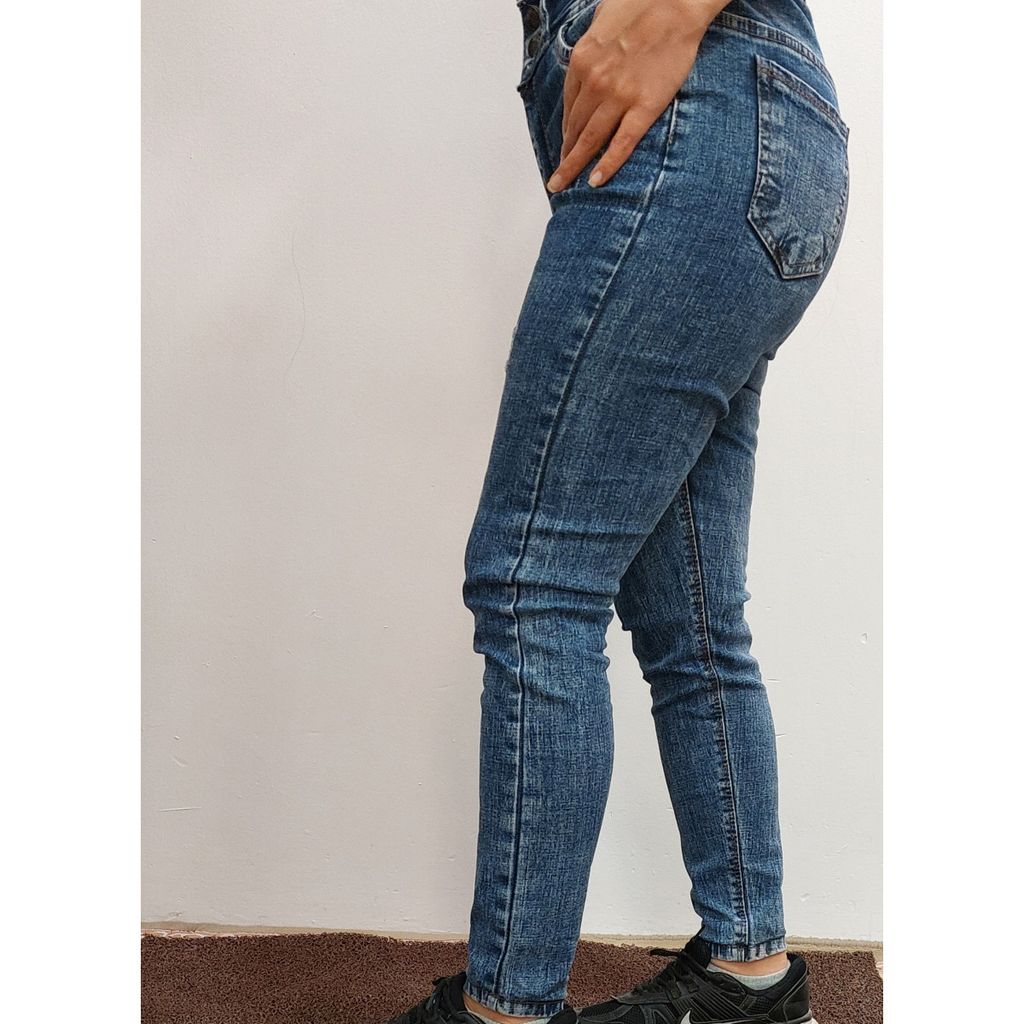 خرید اینترنتی شلوار لی زنانه کمر گنی