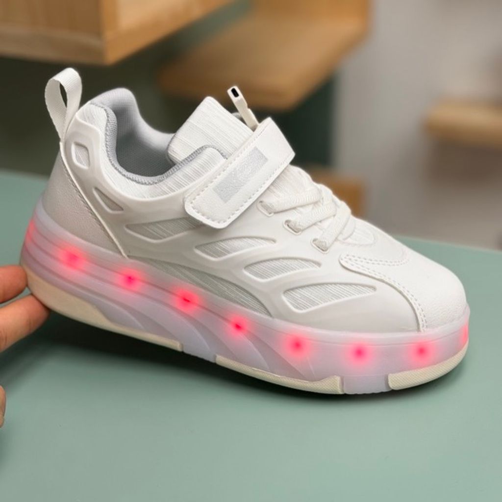 خرید اینترنتی قیمت کتونی بچگانه اسکیتی چراغدار چسبی از Kids کد 4080504