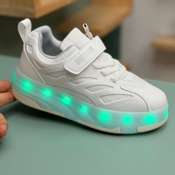 کتونی بچگانه اسکیتی چراغدار چسبی از Kids کد 4080504