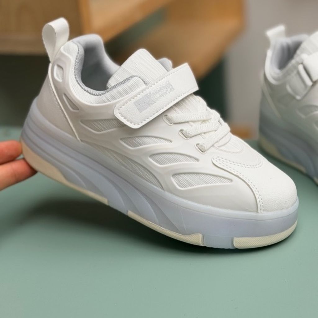 خرید اینترنتی قیمت کتونی بچگانه اسکیتی چراغدار چسبی از Kids کد 4080504