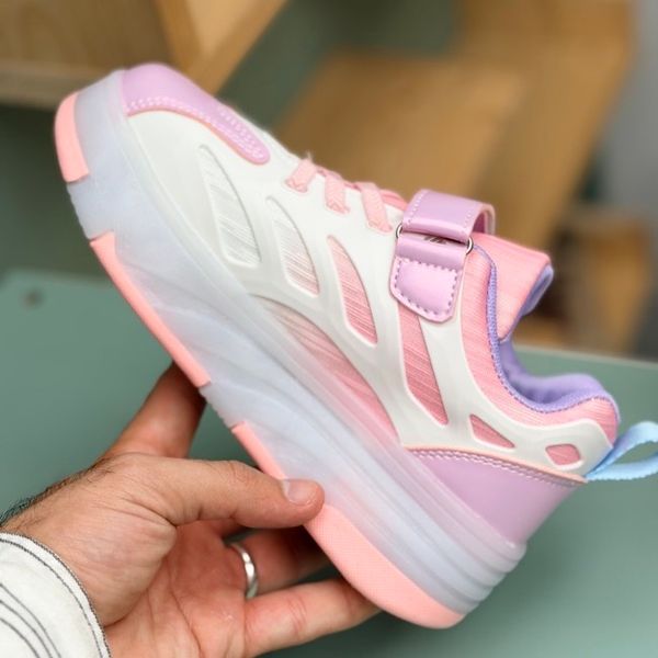 کتونی بچگانه اسکیتی چراغدار چسبی از Kids کد 4080504