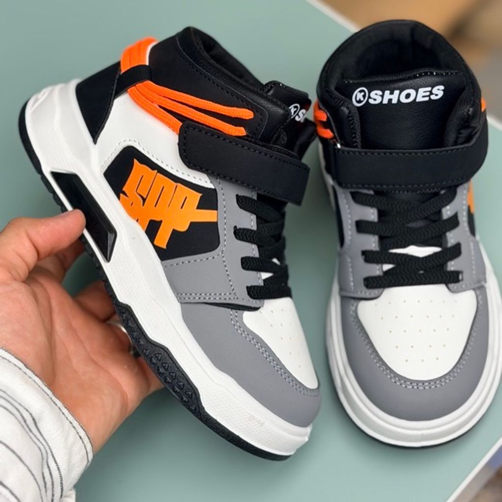 خرید اینترنتی قیمت کتونی بچگانه نیمساق طرح پشت بند از Kshoes کد 4080506