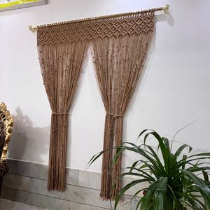 خرید آنلاین پرده مکرومه ارت بیوتی طرح لوزی