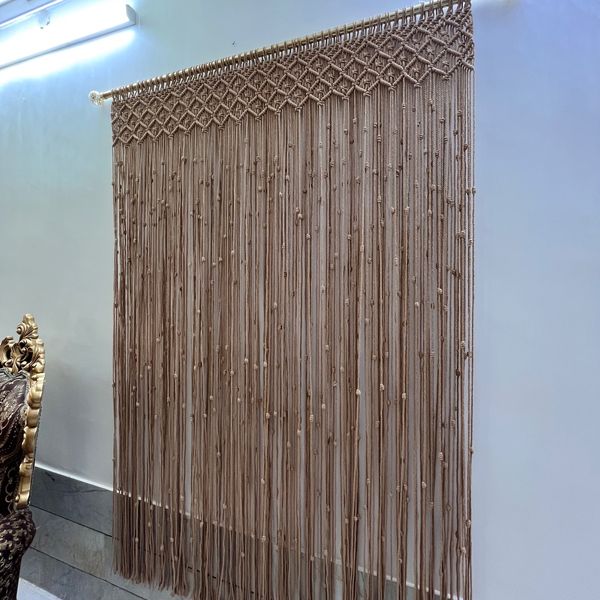 پرده مکرومه ارت بیوتی طرح لوزی