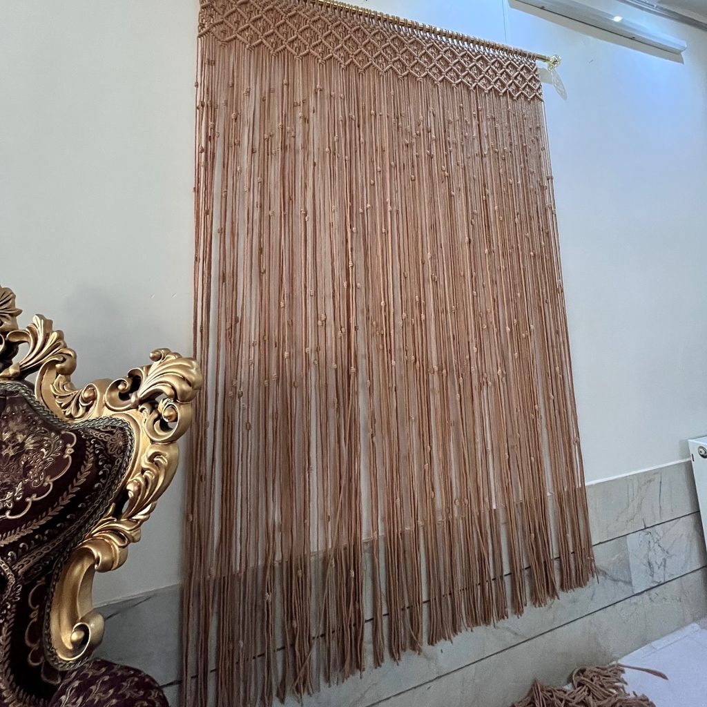 خرید آنلاین پرده مکرومه ارت بیوتی طرح لوزی