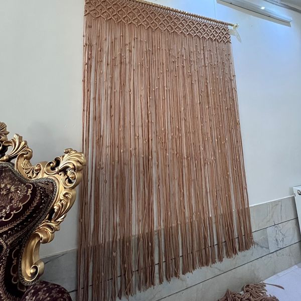 پرده مکرومه ارت بیوتی طرح لوزی