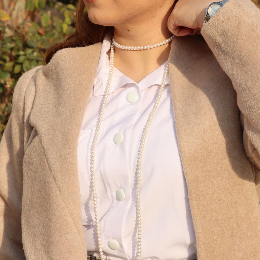 خرید آنلاین پالتو زنانه کوتاه موهری کرم