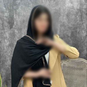 شال پلیسه برشکا مشکی حاشیه پلنگی