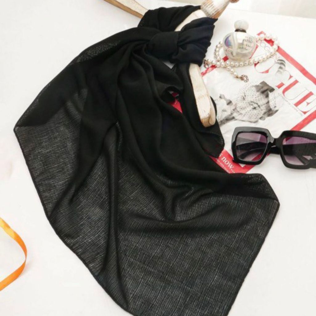 خرید انلاین روسری مشکی درختی قواره 130 سانتی