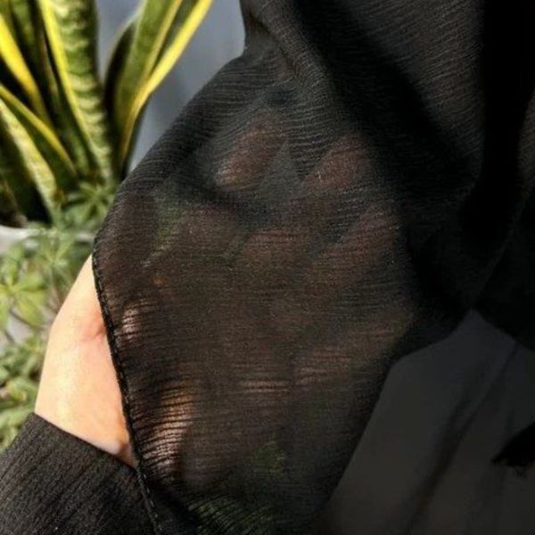 روسری مشکی درختی قواره 130 سانتی