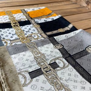 خرید آنلاین شال ابریشم ژاکارد دور دست دوز مجلسی