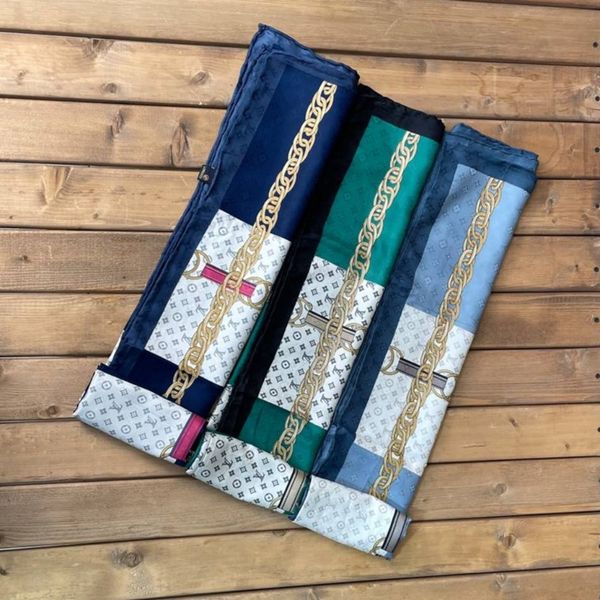 شال ابریشم ژاکارد دور دست دوز مجلسی