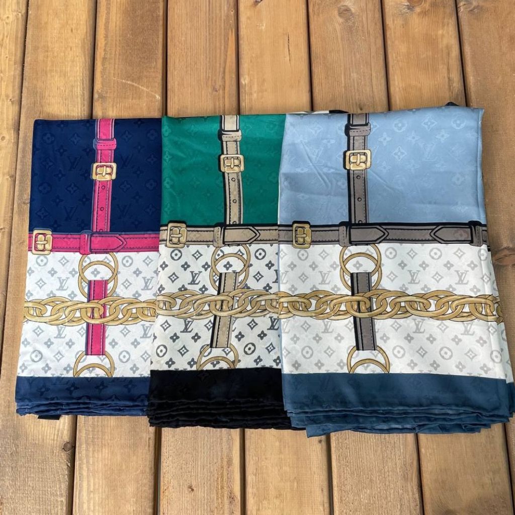 خرید اینترنتی شال ابریشم ژاکارد دور دست دوز مجلسی