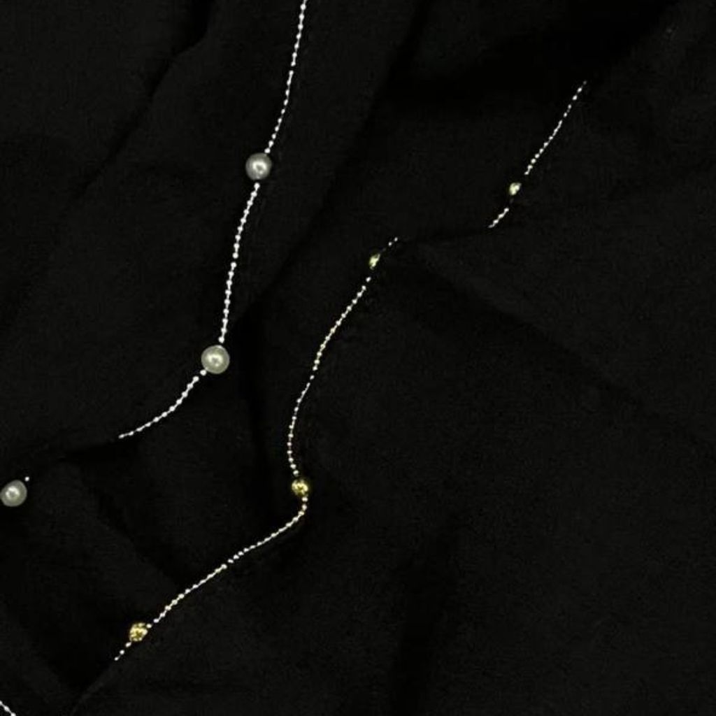 فروش اینترنتی مینی اسکارف زنجیری مشکی قواره 80 سانتی