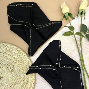 خرید انلاین مینی اسکارف زنجیری مشکی قواره 80 سانتی