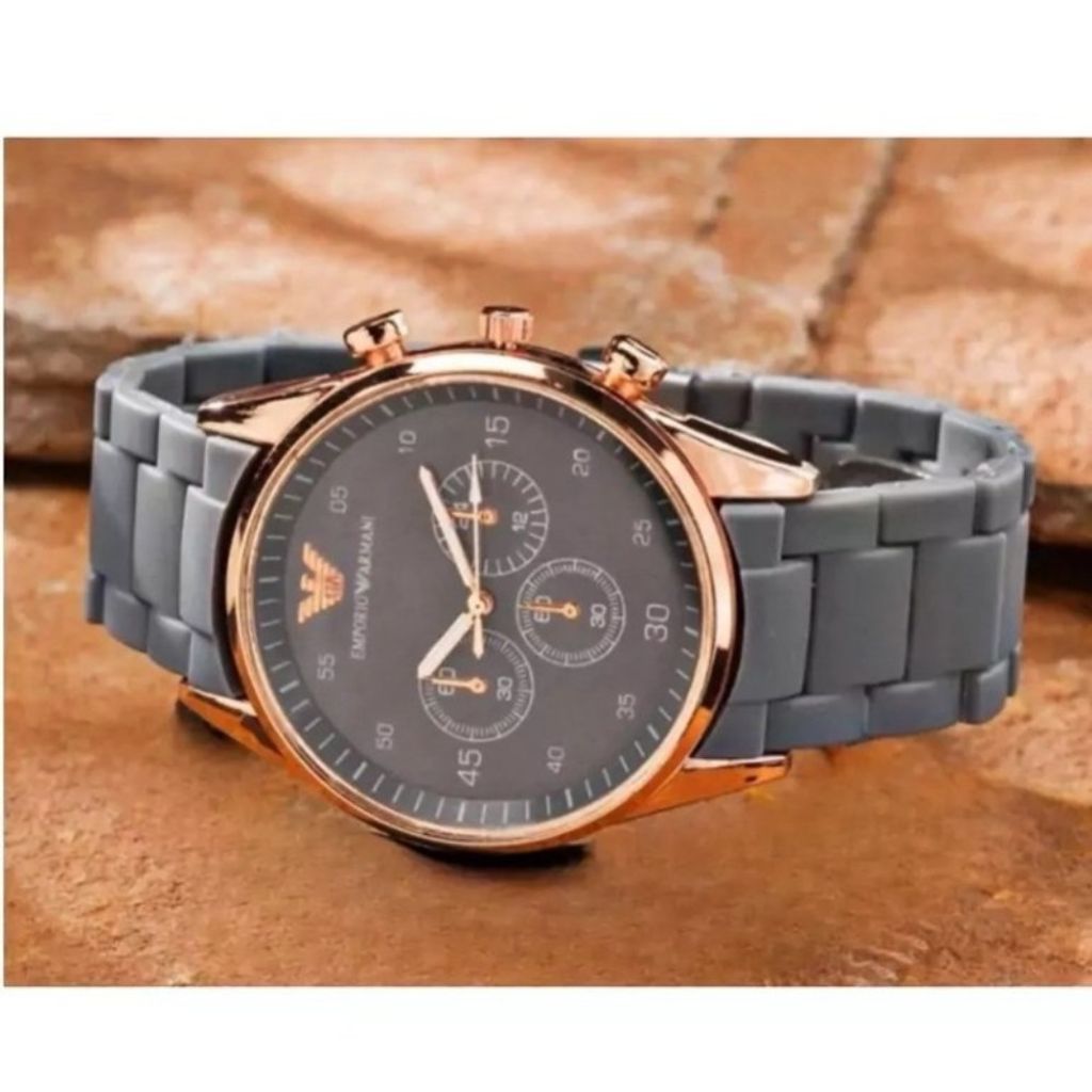 خرید انلاین 369173 ست ساعت امپریو آرمانی – طوسی خاص با قاب رزگلد