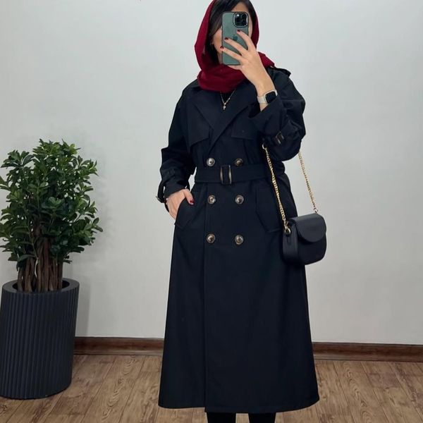 مانتو بارونی زنانه طرح بارانا