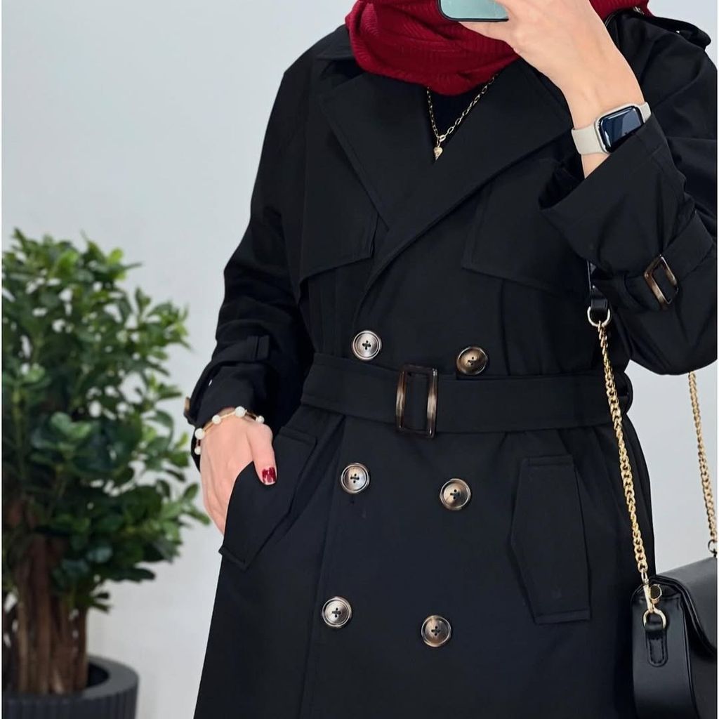 مشخصات مانتو بارونی زنانه طرح بارانا