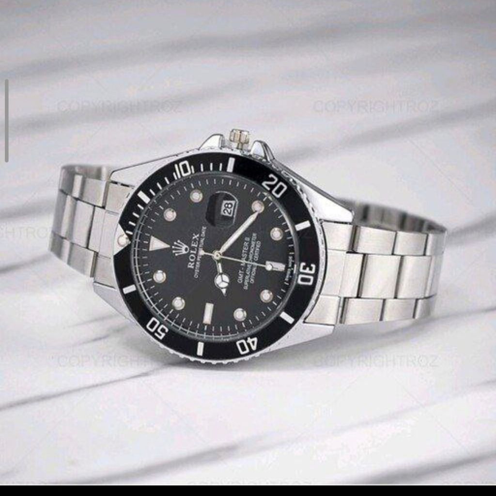 قیمت ارزان 369001 ساعت مردانه رولکس مدل ساب‌مارینر صفحه مشکی | قاب مشکی | بند استیل