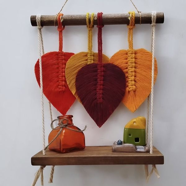 جاکلیدی مکرومه برگ طرح شلف دار