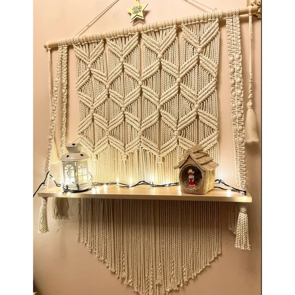 دیوارکوب شلف چوبی ترند طرح بیوتی