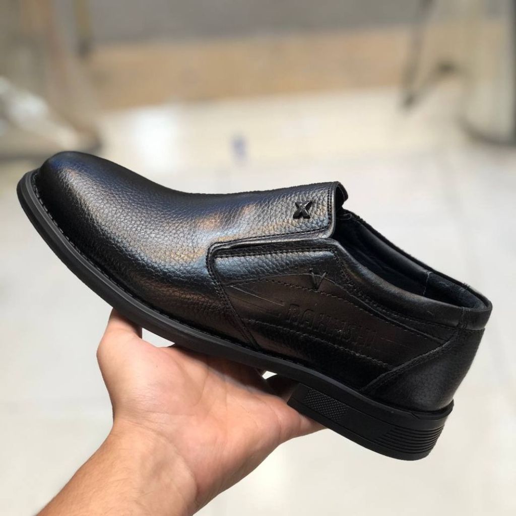 قیمت ارزان کفش چرم مردانه مجلسی مدل رخشی رنگ مشکی