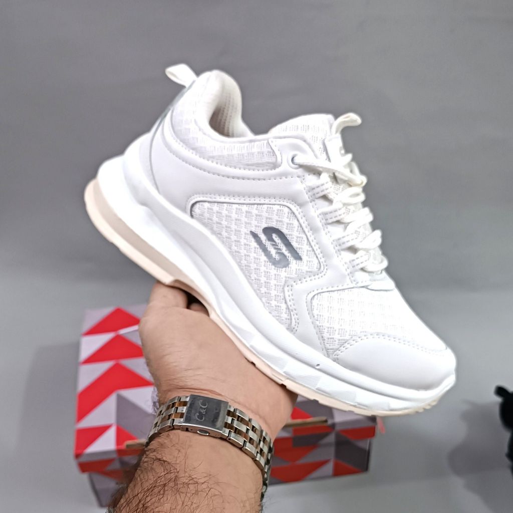 مشخصات کفش اسکیچرز زنانه سفید برند رامیلا