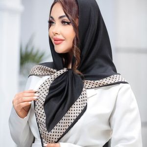 روسری نخی قواره صد سیا اسکارف زنانه