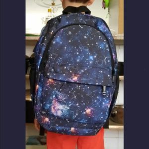 فروش اینترنتی کوله پشتی مدرسه طرح کهکشان زحل به همراه جامدادی (برند رسپینا)