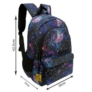 فروش اینترنتی کوله پشتی مدرسه مدل کهکشانی به همراه جامدادی (برند رسپینا)