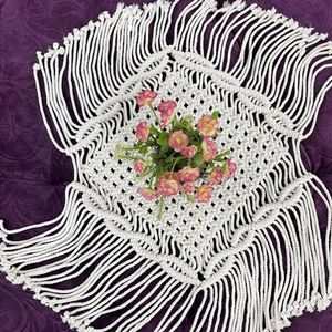 رومیزی‌مکرومه مدل اشکی