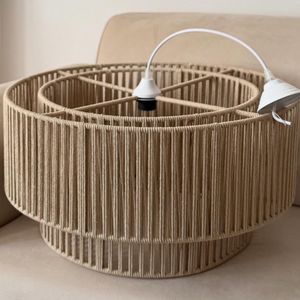 لوستر مکرومه مدل استوانه ای دوبل