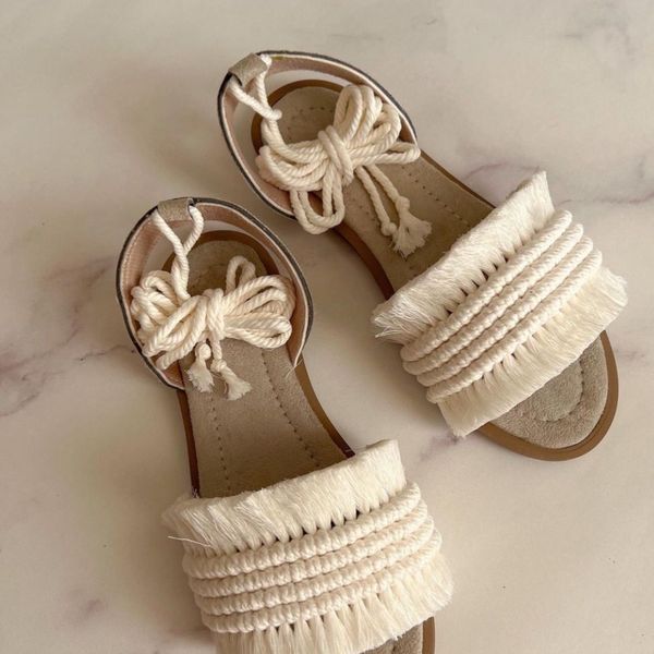 صندل مدل عروس مکرومه بافی