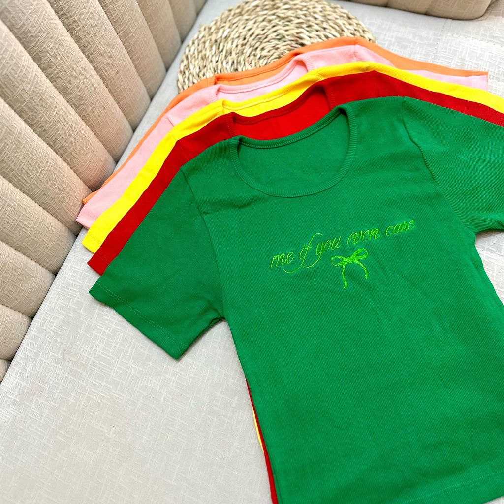 خرید اینترنتی کراپ تیشرت گلدوزی پاپیون