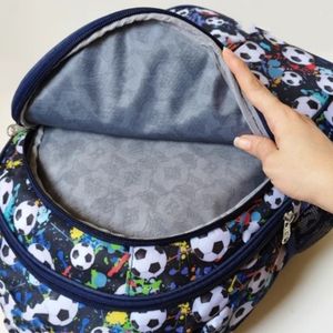 خرید آنلاین کوله پستی مدرسه طرح توپ فوتبال