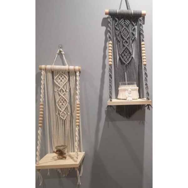 شلف چوبی مهره چوبی دیزاین خانه دکوراتیو