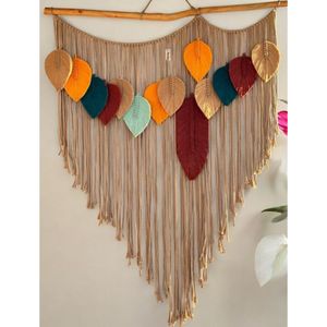 دیوارکوب برگ مکرومه بافی لاکچری طرح شاتوت